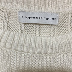 E hyphen world gallery ニットノースリーブワンピース ホワイト フリーの画像