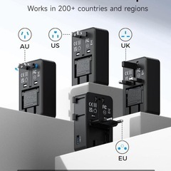 ⭐️200以上の国・地域に対応⭐️海外変換プラグ／4ポート／コンパクト設計⭐️新品未開封の画像