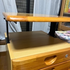 袖机　ワゴン　サイドテーブル　勉強机の画像