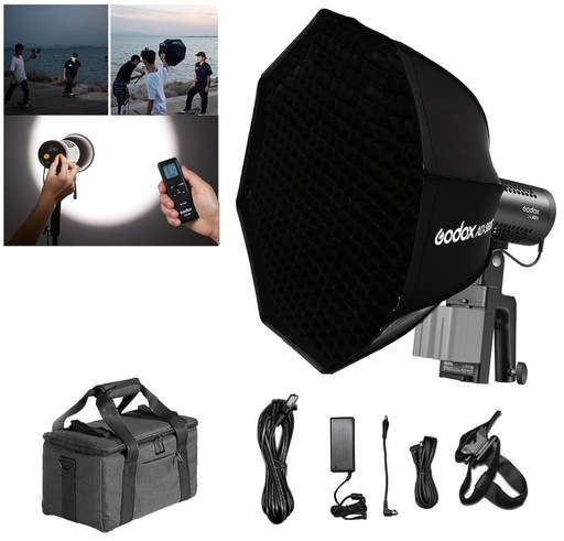 【美品】Godox ML60 60W LEDライト＋ソフトケース＋専用バッテリー2個付き