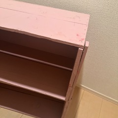 りんご箱　ピンク　2個の画像