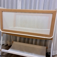 美品 リリワゴンⅡ 2 ホワイト ベビーベッドの画像