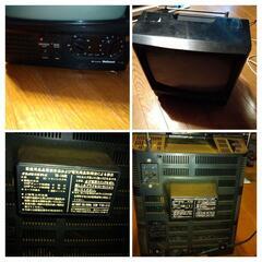 レトロ1974年製ナショナル　トランジスタ白黒テレビ　TR-144B　ブラックの画像