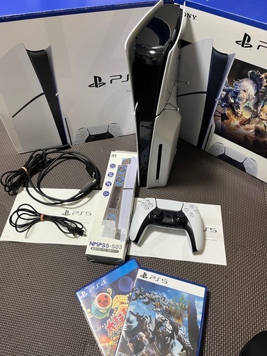 新型PlayStation5 slim CFI-2000A01モンハンワイルズ付　空冷ファン付