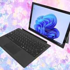 【安心・安全】Surface Pro 軽量薄型766g  爆走M.2NVMeSSD搭載 ✨クールに光るキーボード✨ Webカメラ Bluetooth タッチパネル搭載 オフィス2021 の画像