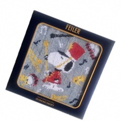 新品未使用未開封 FEILER フェイラー SNOOPY スヌーピー コラボハンカチ レッドカラーの画像