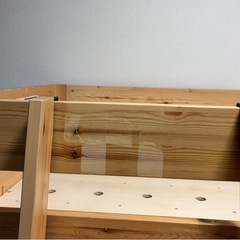 ロフトタイプベッド　無印良品パイン材ミドルベッドの画像