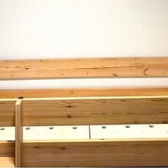 ロフトタイプベッド　無印良品パイン材ミドルベッドの画像