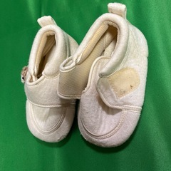 中古　幼児靴　ファーストシューズ　白の画像