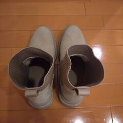 GU リブニットソックスブーツ ブーツ ベージュ XL UNIQLO 2/2の画像