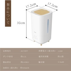 【大阪市中央区】lighten ハイブリッド式　加湿器の画像