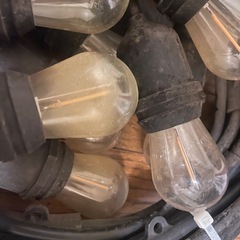 屋外用LEDストリングライト 50球×2セット／予備電球7個付き（無料）の画像