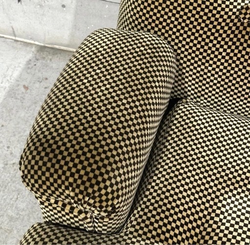 ✦70’s✦昭和レトロ 千鳥格子 1人掛けソファ｜ヴィンテージ ラウンジソファ ✦70's✦昭和レトロ 千鳥格子 1人掛けソファ｜昭和レトロ ミッド