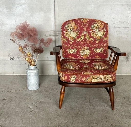 ✿飛騨産業✿ キツツキマーク 花柄 ソファー乗鞍シリーズ アーム