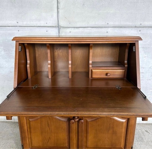 【希少品 送料込】オールドカリモク ライティングビューロー 収納棚 ヴィンテージ 希少品 送料込】オールドカリモク ライティングビューロー 収納棚