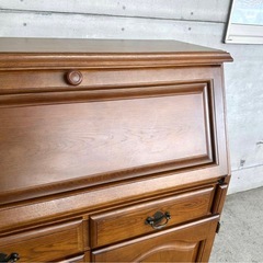 ✦カリモク✦ヴィンテージ ライティングビューロー デスクキャビネット 昭和レトロの画像