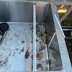 ステンレス製2槽シンク 約90cmの画像