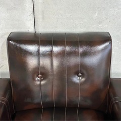 ✦1960年〜1970年✦昭和レトロソファ ヴィンテージ 一人掛け ブラウン合皮の画像