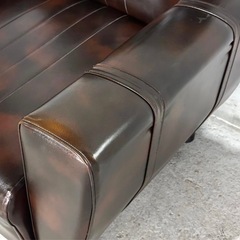 ✦1960年〜1970年✦昭和レトロソファ ヴィンテージ 一人掛け ブラウン合皮の画像