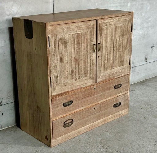 ✿60s✿ 昭和レトロ 桐箪笥 衣装箪笥 シャビー 古家具 収納棚 和モダン