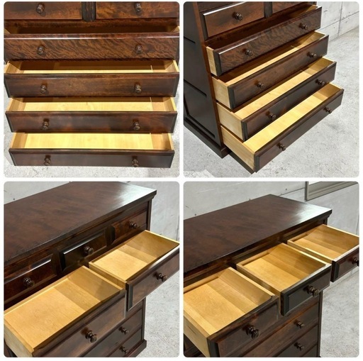 北海道民芸家具 HOKUMIN チェスト タンス6段整理箪笥 ヴィンテージ 樺