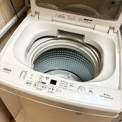 AQUA 洗濯機　8キロ　ジャンク品の画像