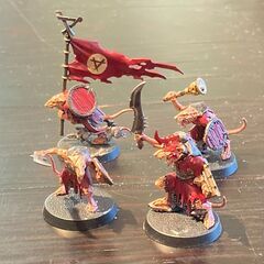 【模型】ウォーハンマーAOS　スケイヴン　スピアヘッドアーミー　組み立て塗装済み　ケース付きの画像