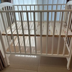 カトージ KATOJI ハイポジション　ベビーベッド アーチ（ホワイト）の画像