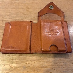 池之端銀革店 イタリアンシュリンクレザーウォレット ブラウンの画像