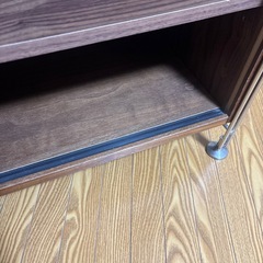 無印良品 ステンレスユニットシェルフ ウォールナット棚 組立完成品の画像