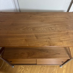 無印良品 ステンレスユニットシェルフ ウォールナット棚 組立完成品の画像