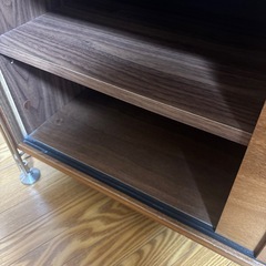 無印良品 ステンレスユニットシェルフ ウォールナット棚 組立完成品の画像