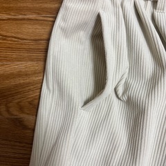 SELF＋SERVISE アイボリー　コーデュロイ カジュアルパンツ　Lサイの画像