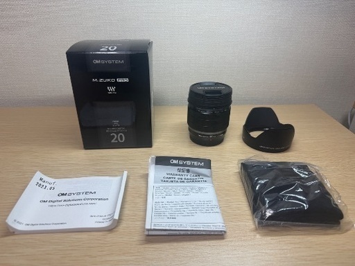 OM SYSTEM M.ZUIKO DIGITAL ED 20mm F1.4 PRO ブラック レンズプロテクター付き