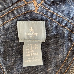 【美品】babyGAP 12-18M オーバーオールの画像