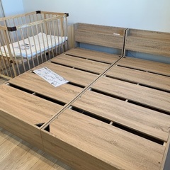 シングル2台、ベビーベッドの画像
