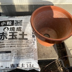 赤玉土と植木鉢 (非対面式　取引希望) の画像