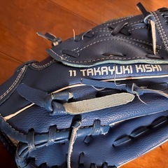 楽天イーグルス 岸モデル 野球グローブ 2個セット ブルー 幼児用の画像