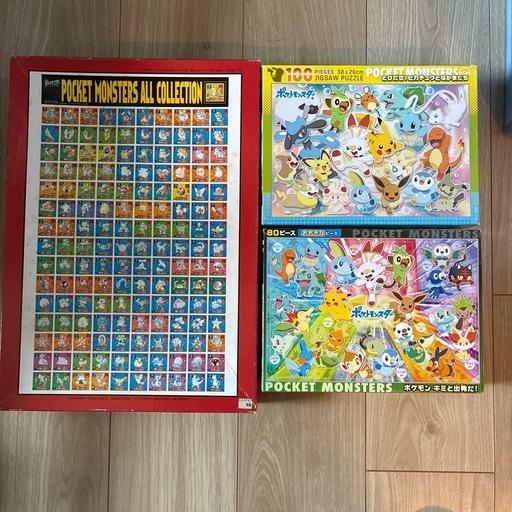 ポケモンパズル知育3点セット500 100 80ピースポケットモンスター (お