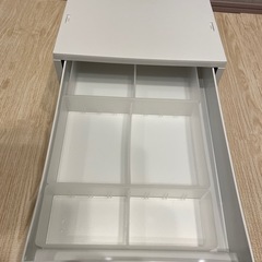 無印　収納ケース2点セット(仕切りボックス付き)の画像