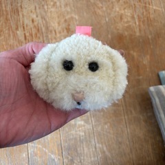 パンチニードル　プードル　アイボリー①の画像