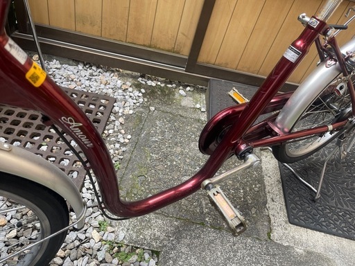 低床フレーム セール中 高齢者 小柄 小径 20インチ - エンジ色 AMOUR