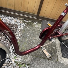 低床フレーム 高齢者 小柄　小径 20インチ - エンジ色 AMOURの画像