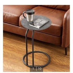 【ニトリ】石目調サイドテーブル(RA1 3350 グレー) 2024年購入　多少の傷あり）の画像