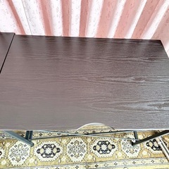 ワークデスク　ダークブラウン　2点セットの画像