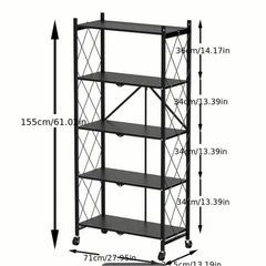  未開封 ラック5層 blackの画像