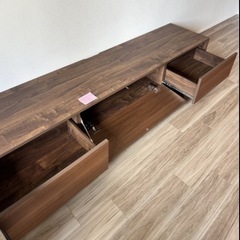 パモウナ　テレビ収納台　2人掛け長机の画像