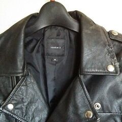 Ｗ型　本革ジャンパー　軽量 Ｍサイズ　肩や胸に　傷有り　2500円の画像