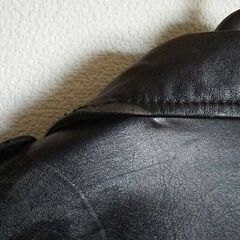 Ｗ型　本革ジャンパー　軽量 Ｍサイズ　肩や胸に　傷有り　2500円の画像