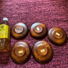天然木製 茶托 5枚セットの画像